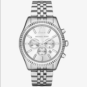 Michael Kors Oversized Lexington Silver Watch